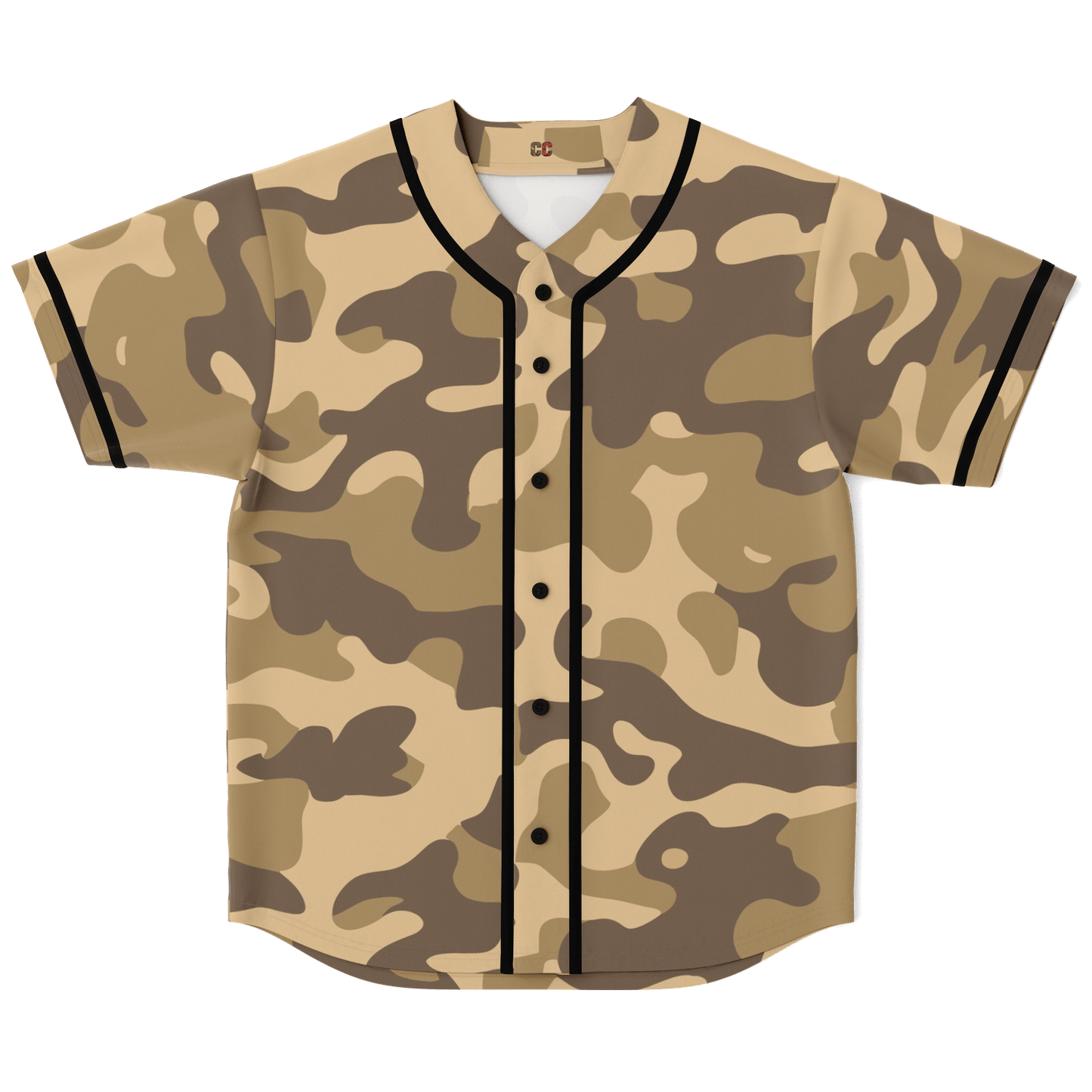 Camo Baseball Jersey | Khaki Camouflage