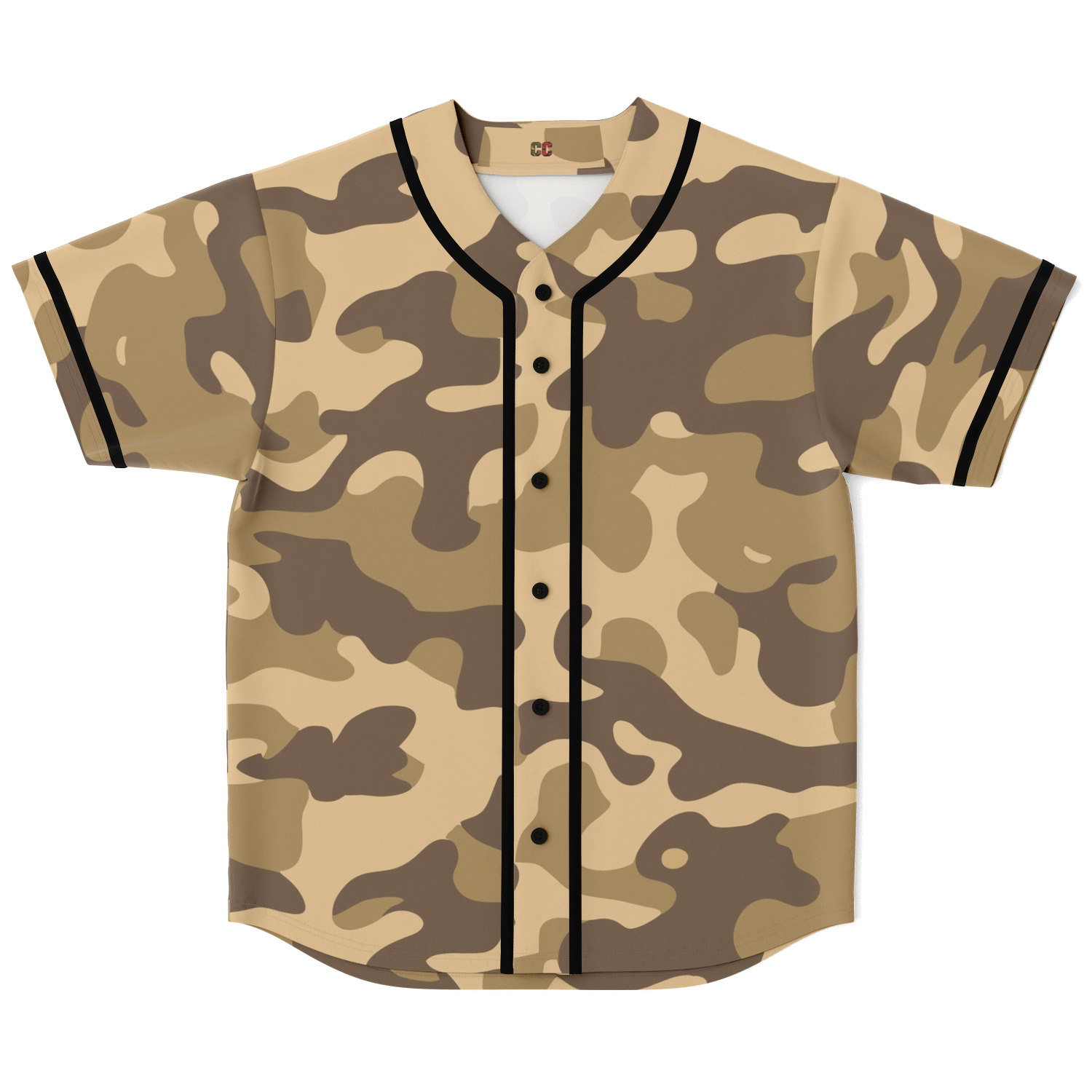 Camo Baseball Jersey | Khaki Camouflage