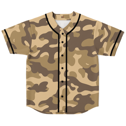 Camo Baseball Jersey | Khaki Camouflage