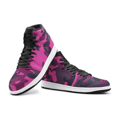 Pink Camo Sneakers | Onyx & Deep Blue Mixed Camouflage