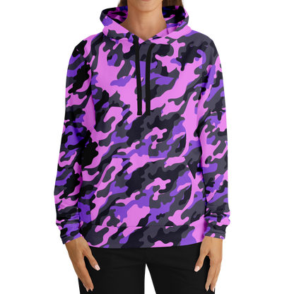 Pink Camo Hoodie | Black & Indigo Mixed Camouflage