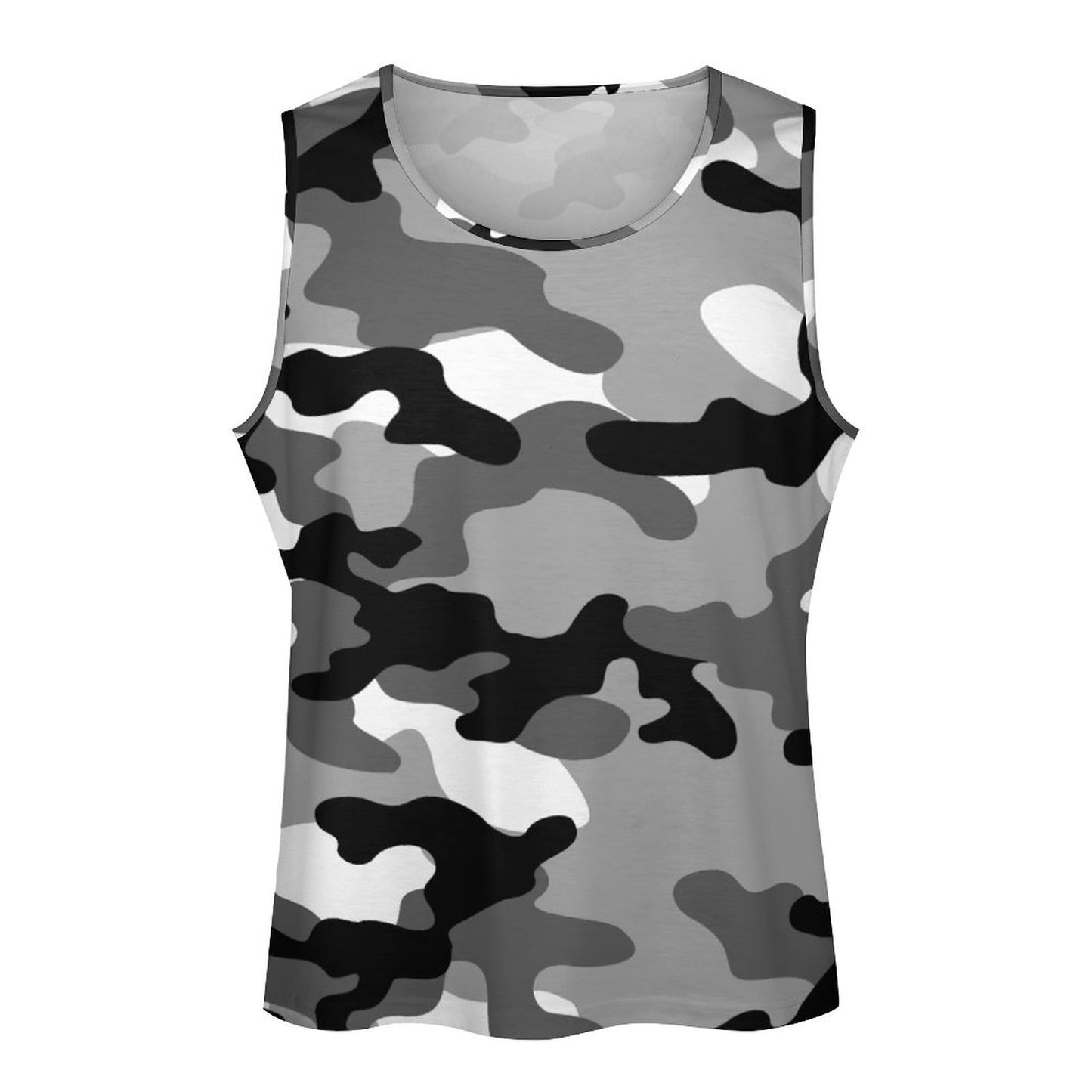 Camo Tank Top | Black, White & Gray Camouflage