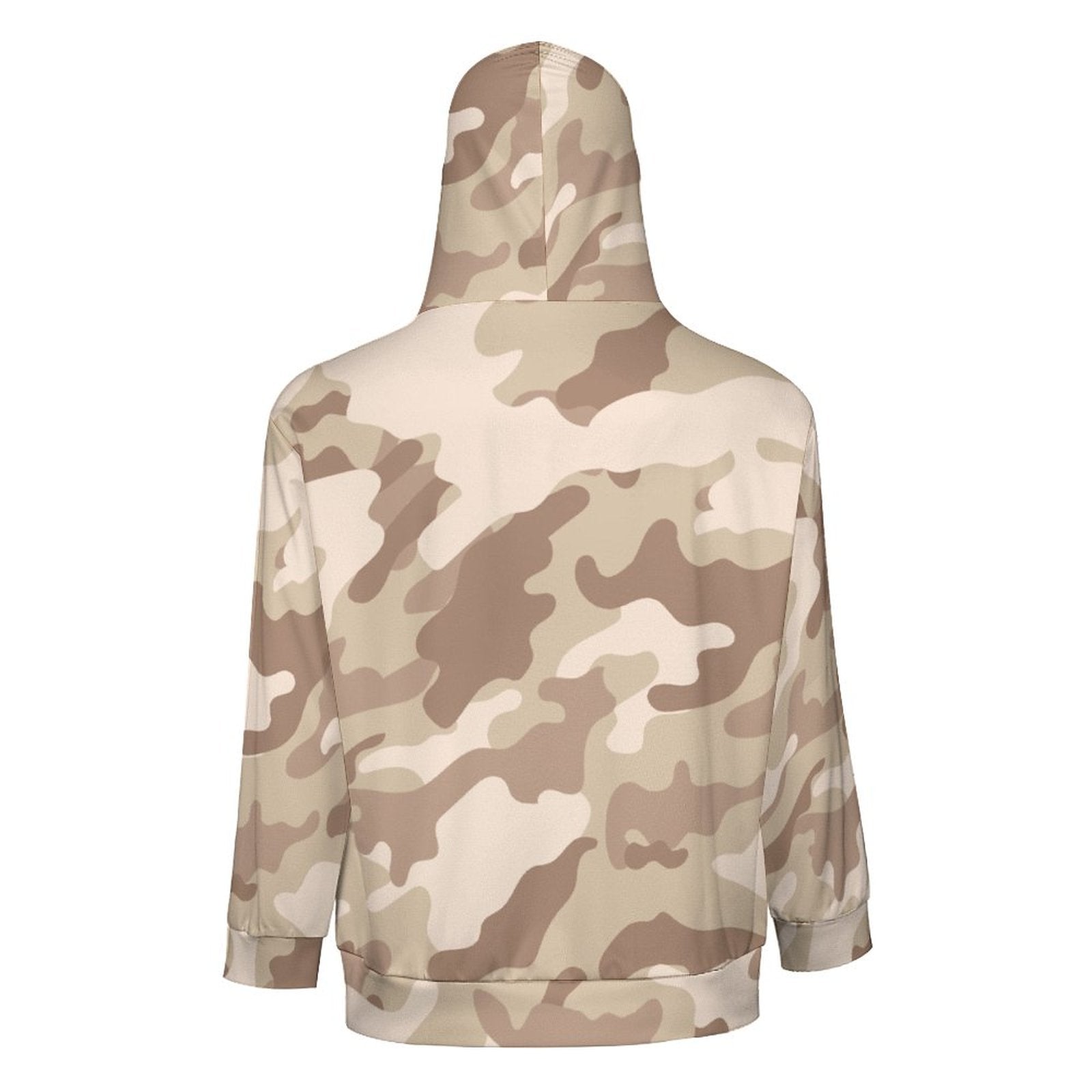 Zip up Camo Hoodie | Desert Brown Camouflage