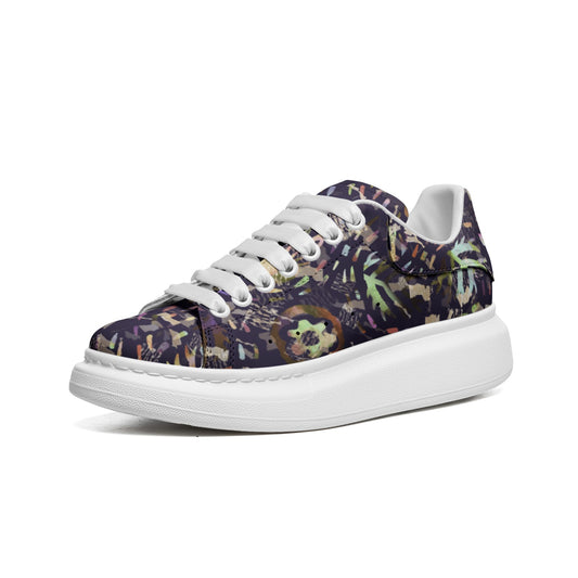 Floral Camouflage McQueen Sneakers | Scatter Print Design