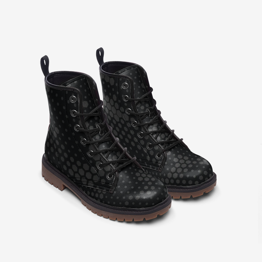 Black Camo Boots | Lightweight Leather | Stylish Hive