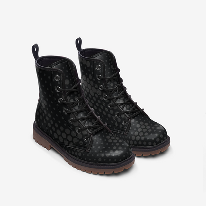 Black Camo Boots | Lightweight Leather | Stylish Hive