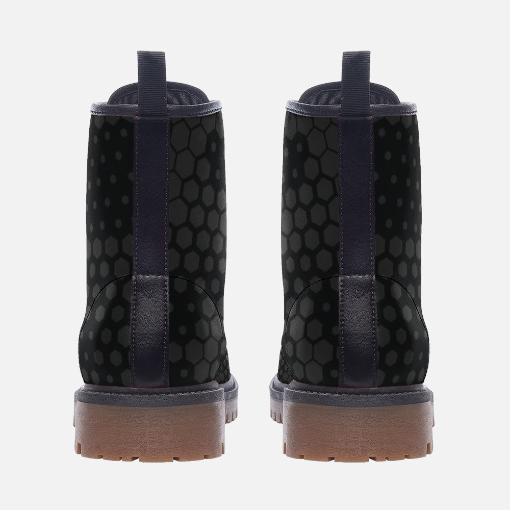 Black Camo Boots | Lightweight Leather | Stylish Hive