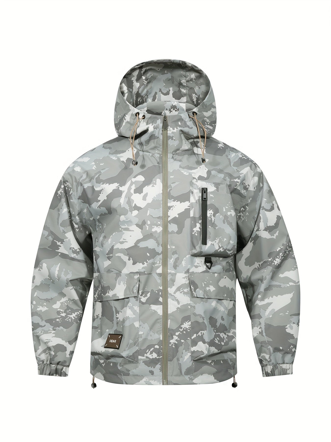 Men's Camouflage Hooded Zip Jacket: Multi-pocket, Loose Fit