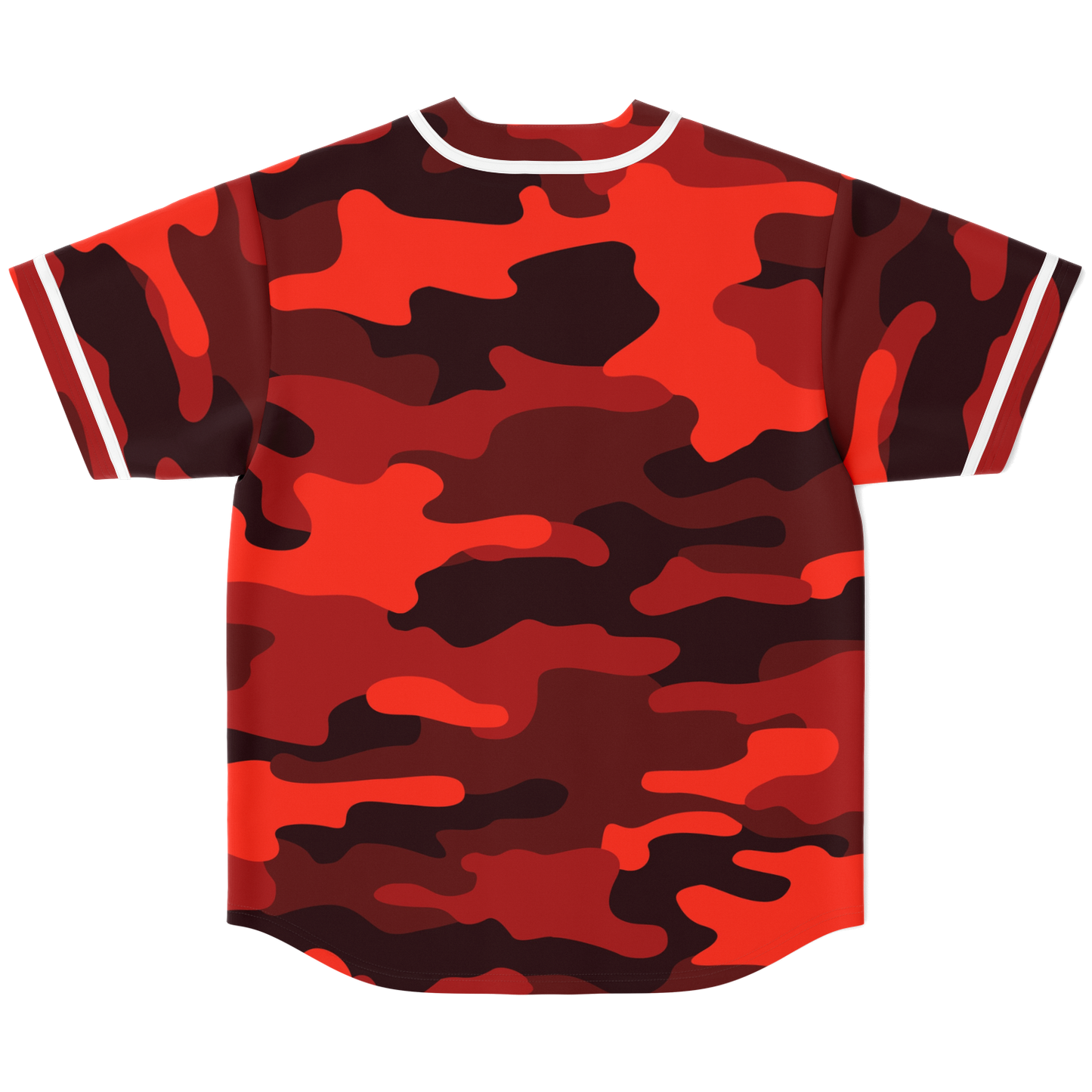 Camo Baseball Jersey | Scarlet Red & Black Camouflage