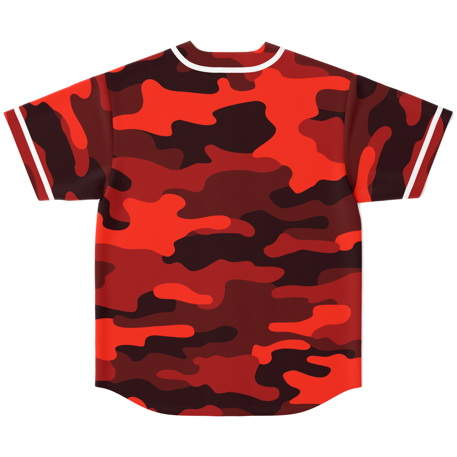 Camo Baseball Jersey | Scarlet Red & Black Camouflage