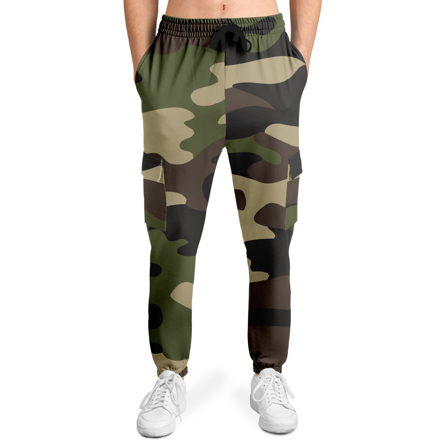 Camo Cargo Pants | Unisex | Classic Green Camouflage