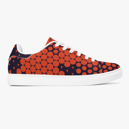 Camo Sneakers | Classic Low-Top | Orange & Blue Digital