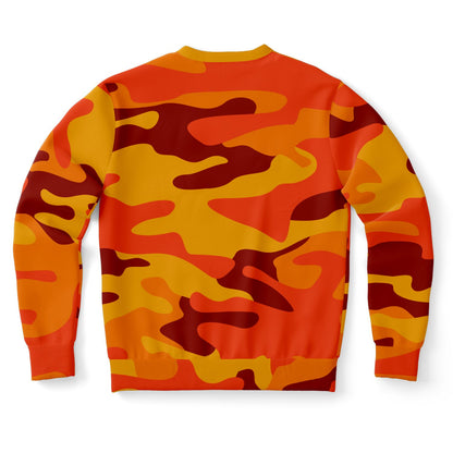 Camo Sweatshirt | Unisex | Orange & Red