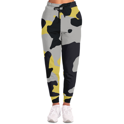 Camo Joggers | Unisex | Yellow, Black & Silver Camouflage