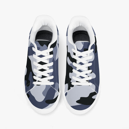 Camo Sneakers | Classic Low-Top Leather | Light Blue