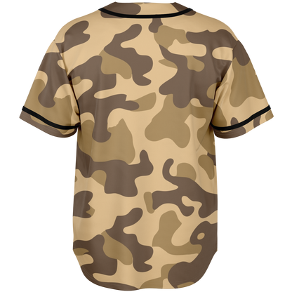 Camo Baseball Jersey | Khaki Camouflage