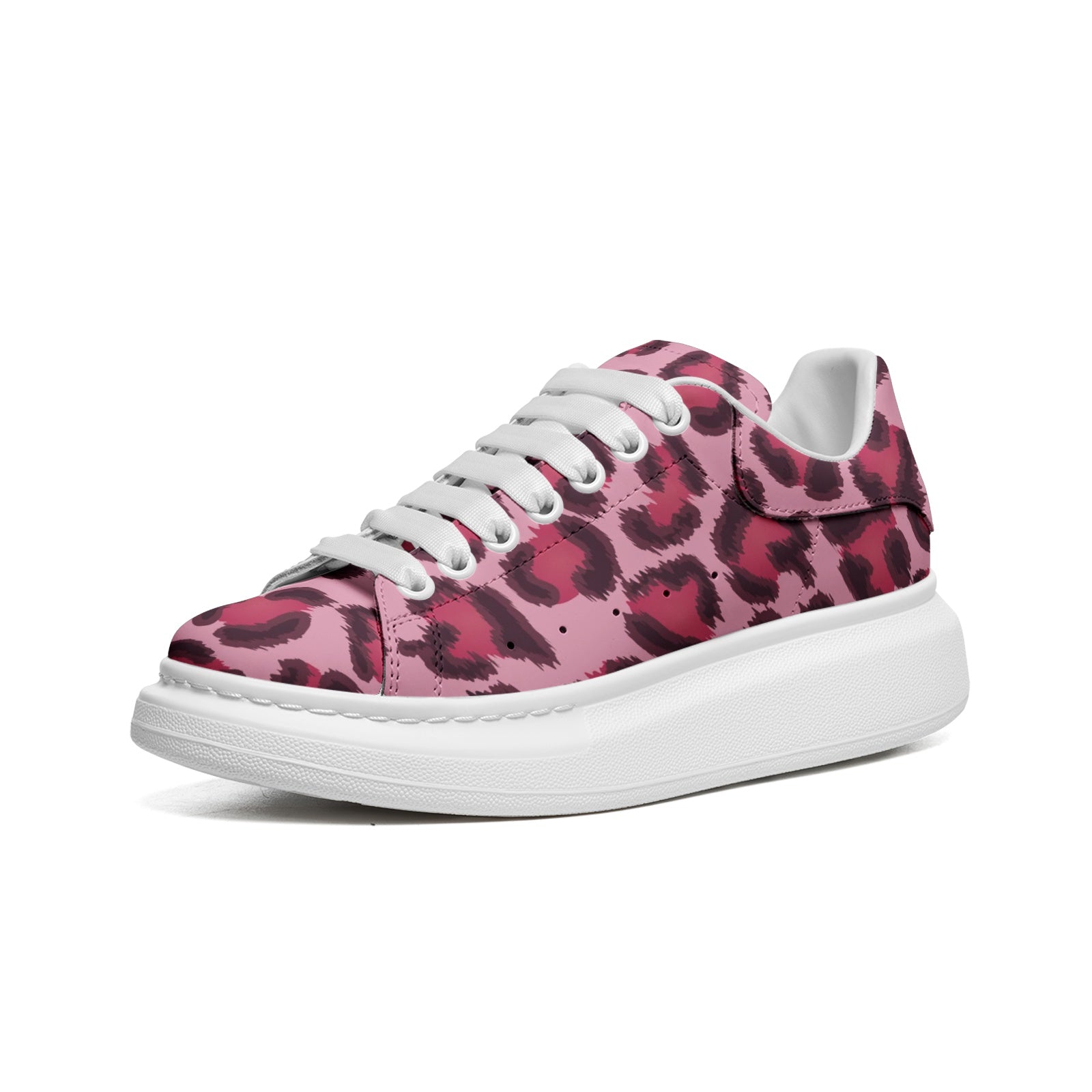 Leopard Sneakers | Oversized McQueens | Pink, Cherry & Black