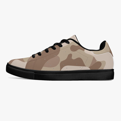 Camo Sneakers | Classic Low-Top Leather | Desert Brown