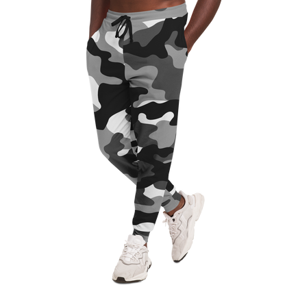 Camo Joggers | Unisex | Black, White & Gray