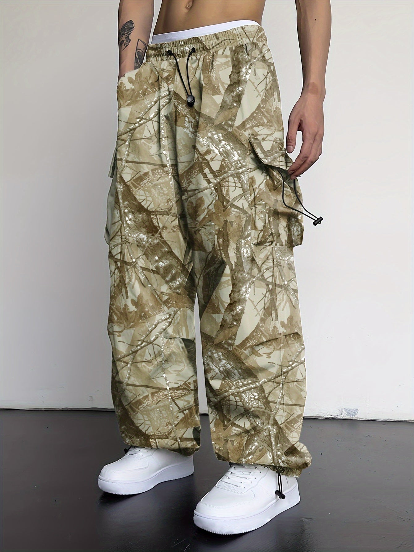 Men's Camo Cargo Pants | Loose Fit With Multiple Pockets