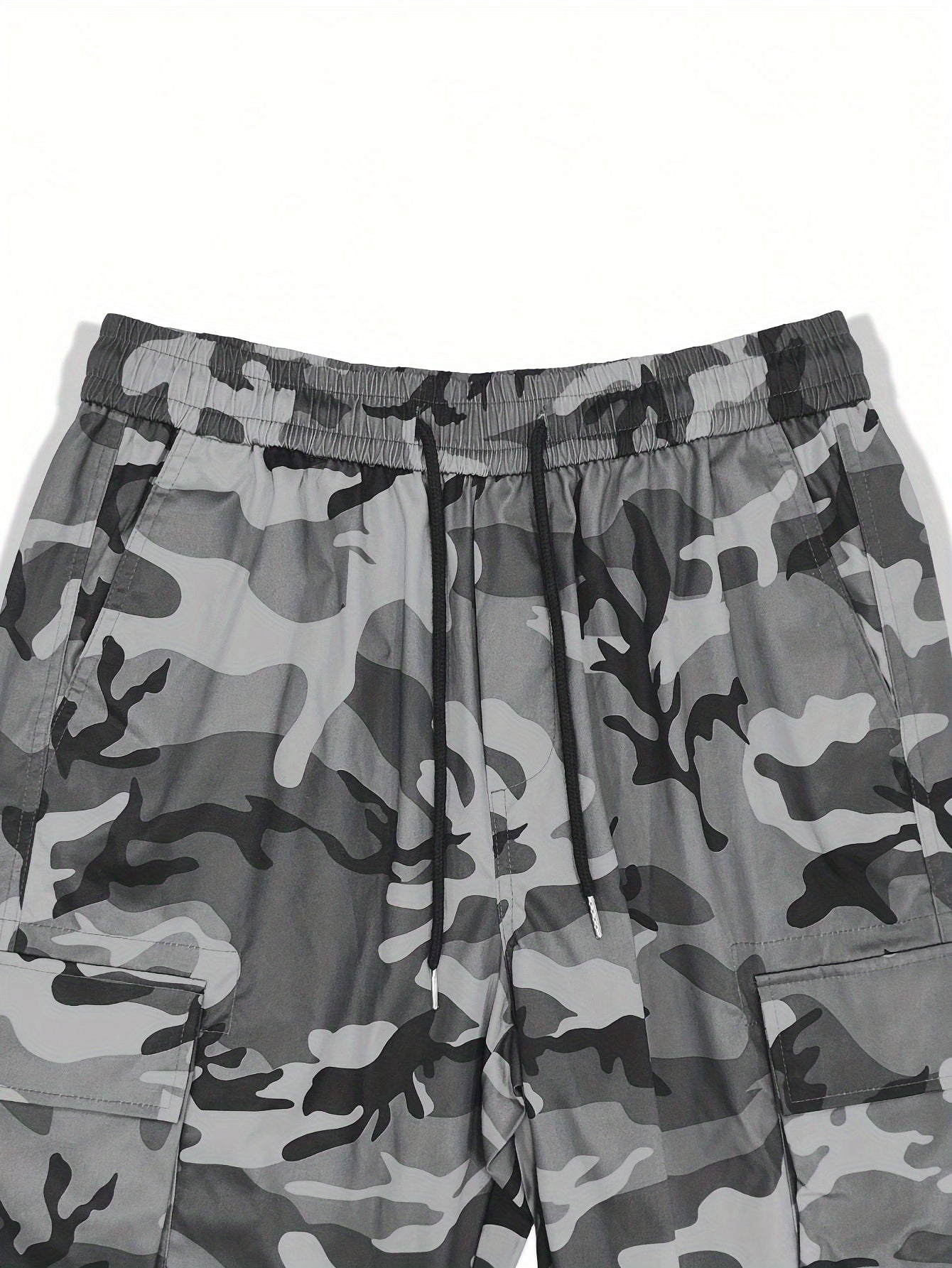 Men's Camo Cargo Pants | Street Style Drawstring Waist