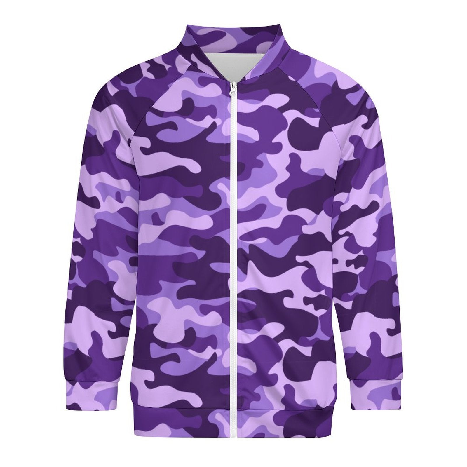 Camo Shirt | Raglan Zip-up | Purple, Blue and Mauve