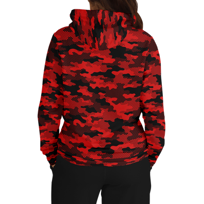 Red Camo Hoodie | Pixel Camouflage