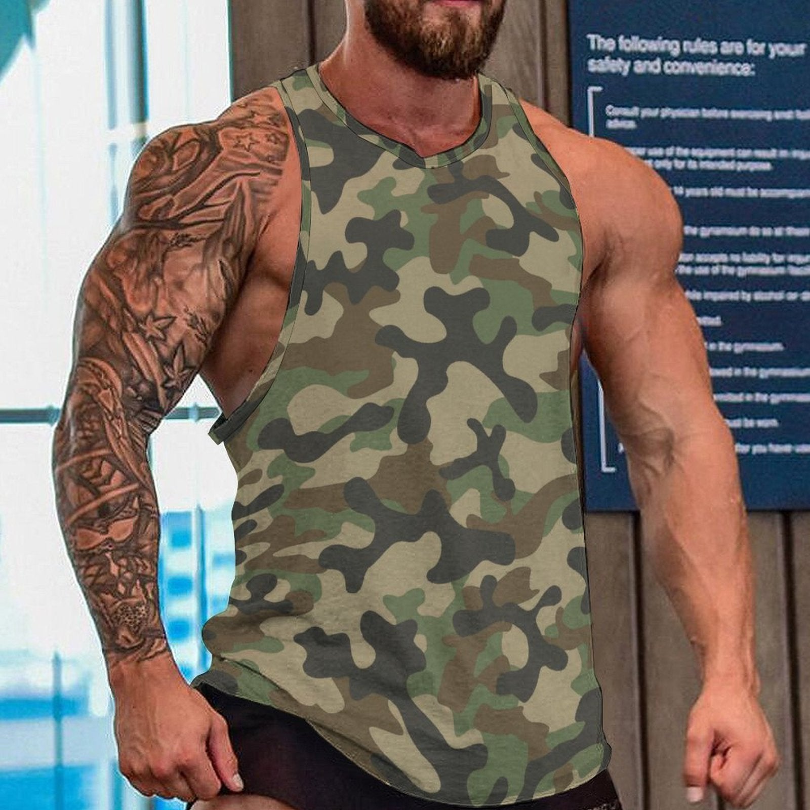 Camo Tank Top | Military Brown Camouflage