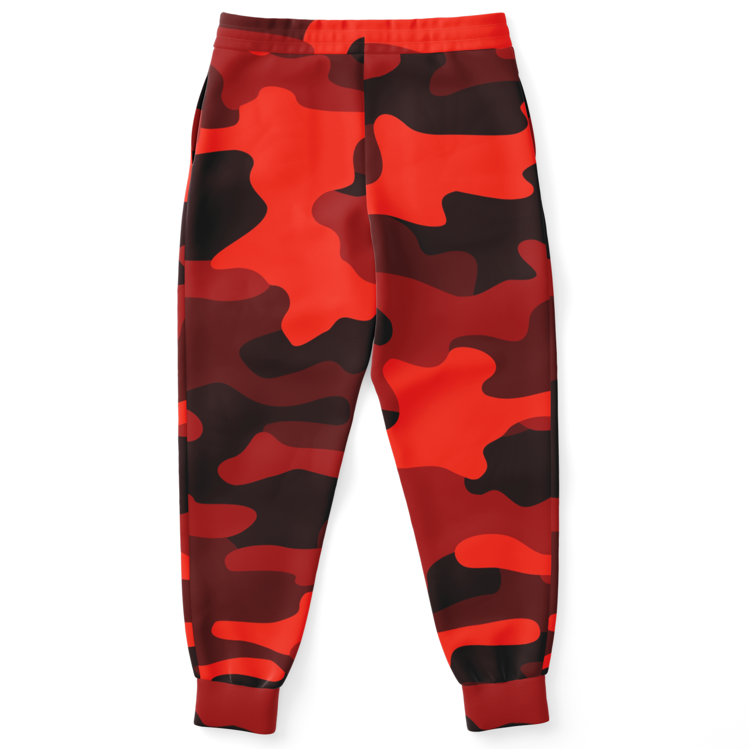 Camo Sweatpants | Unisex | Scarlet Red & Black