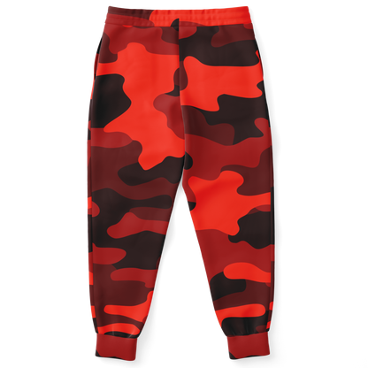 Camo Sweatpants | Unisex | Scarlet Red & Black