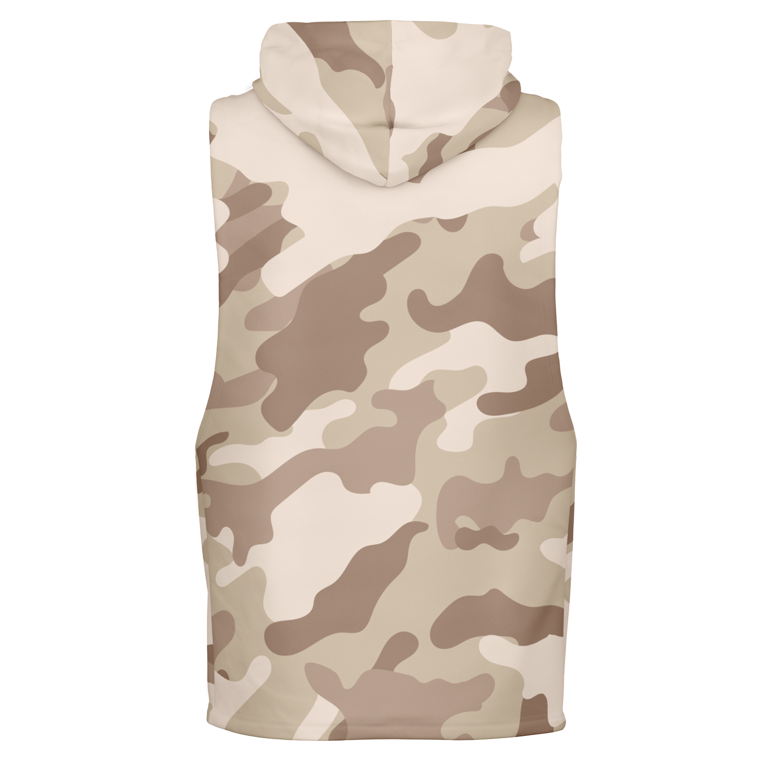 Sleeveless Hoodie | Brown Desert Camouflage