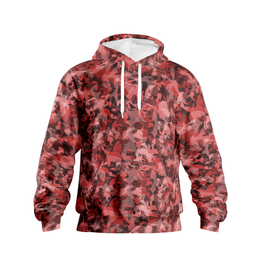 Red Skulls Camo Hoodie For Men