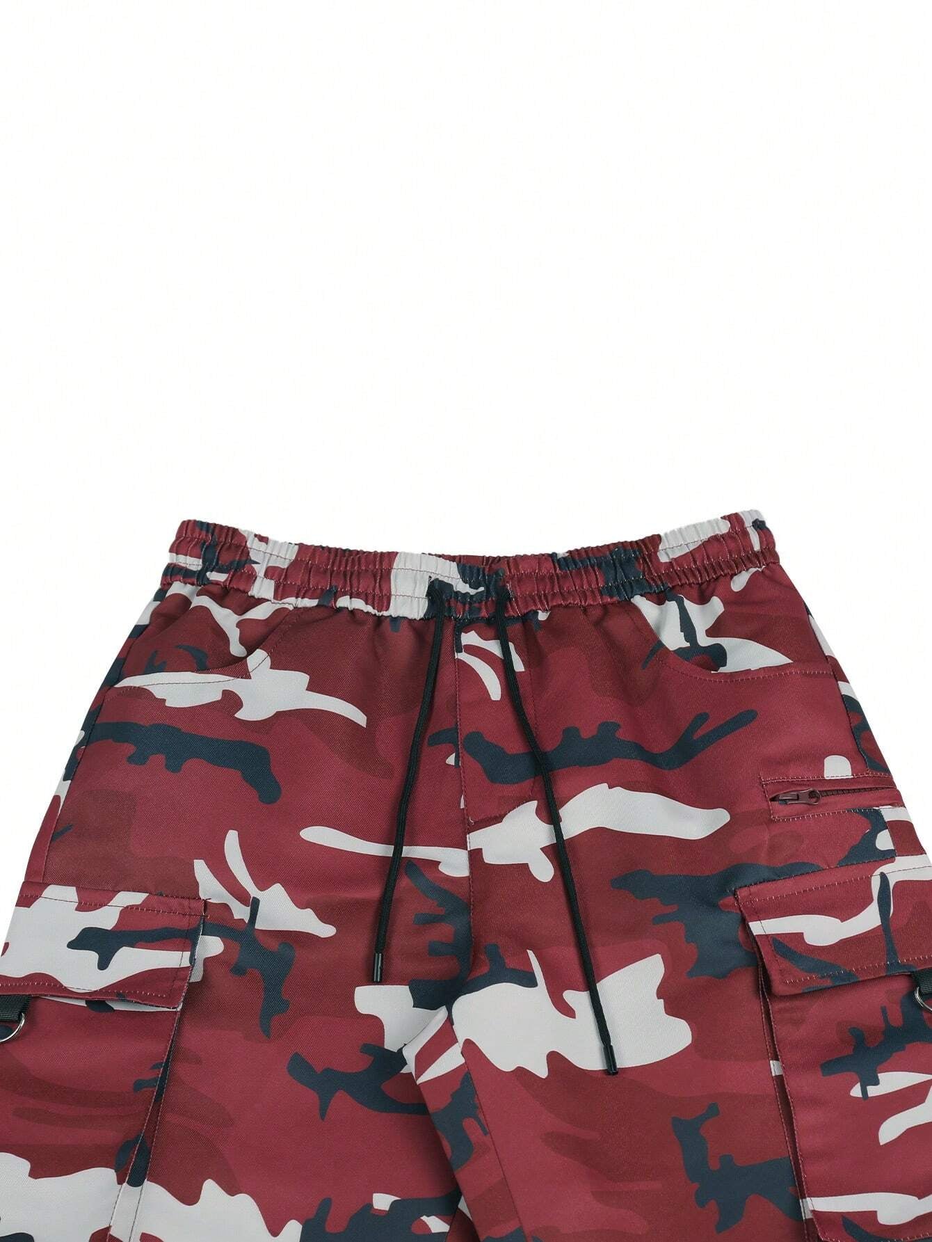 Men's Camo Side Pocket Drawstring Jogger Pants | Blue, Red, Green