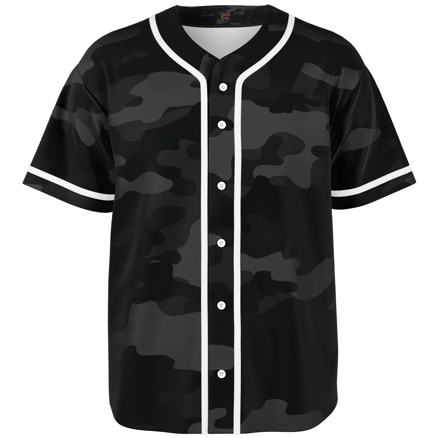 Camo Baseball Jersey | Black Camouflage