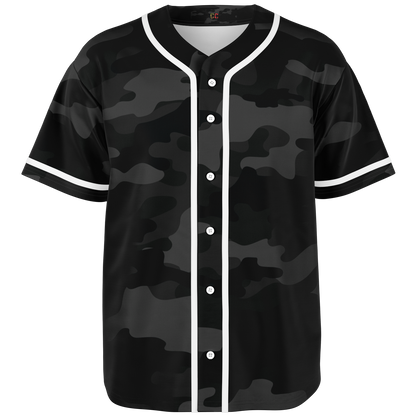 Camo Baseball Jersey | Black Camouflage