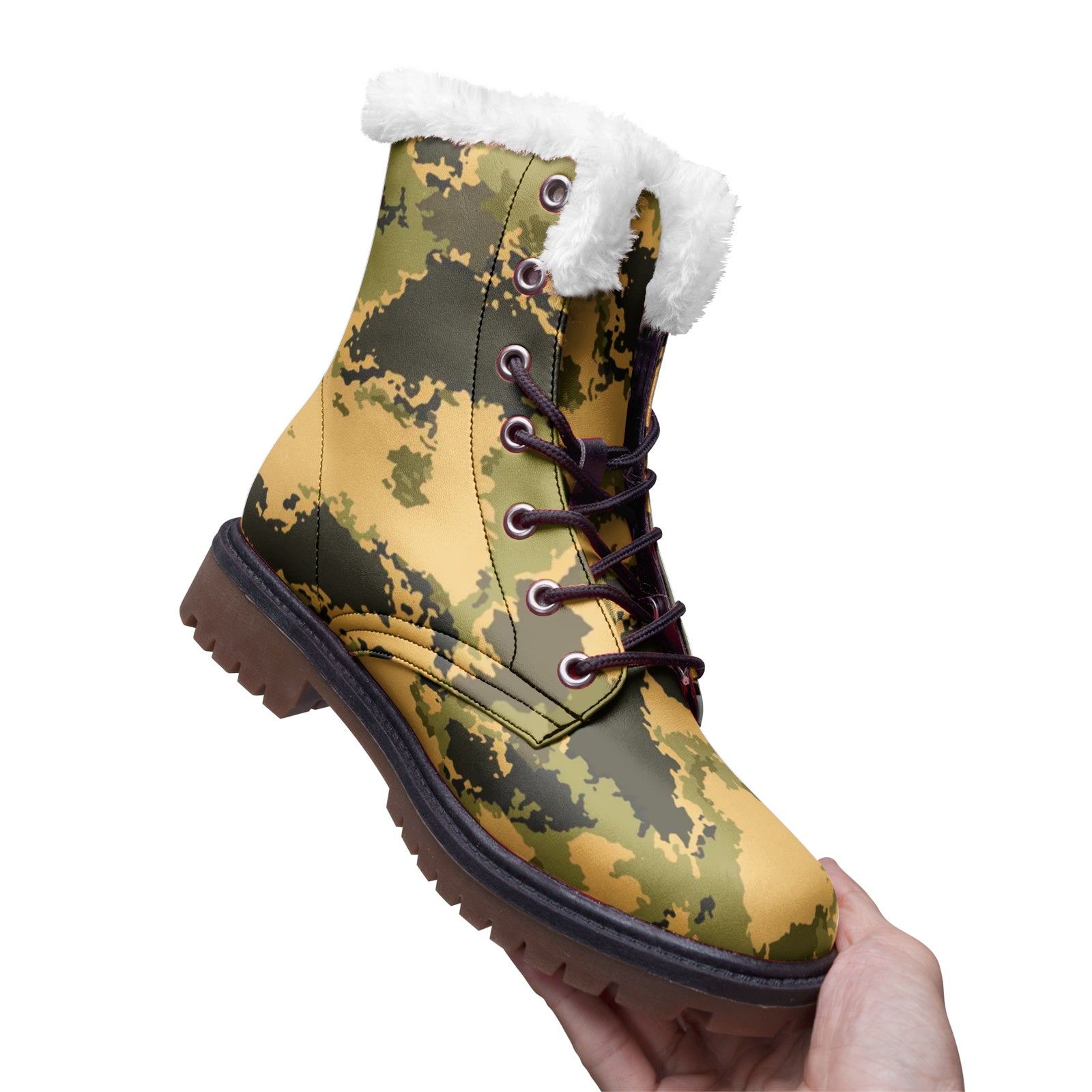 Snow Camo Boots | Desert Green Camouflage