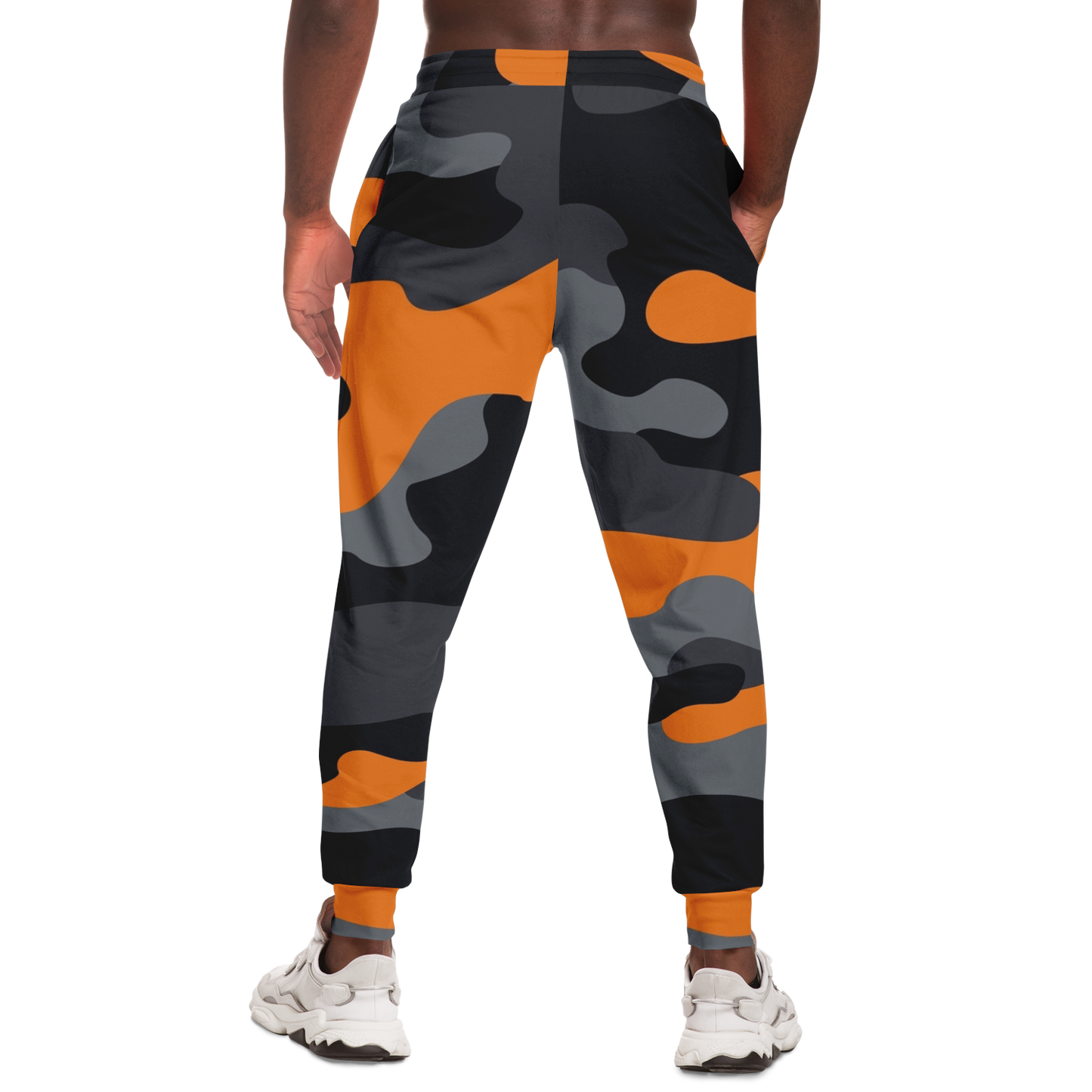 Camo Sweatpants | Unisex | Orange, Gray & Black Camouflage