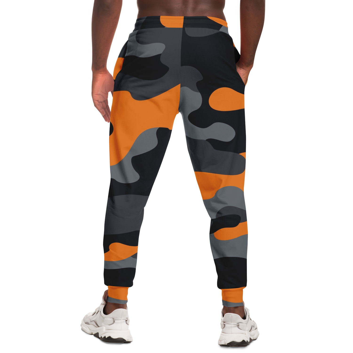 Camo Sweatpants | Unisex | Orange, Gray & Black Camouflage