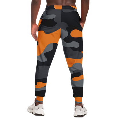 Camo Sweatpants | Unisex | Orange, Gray & Black Camouflage