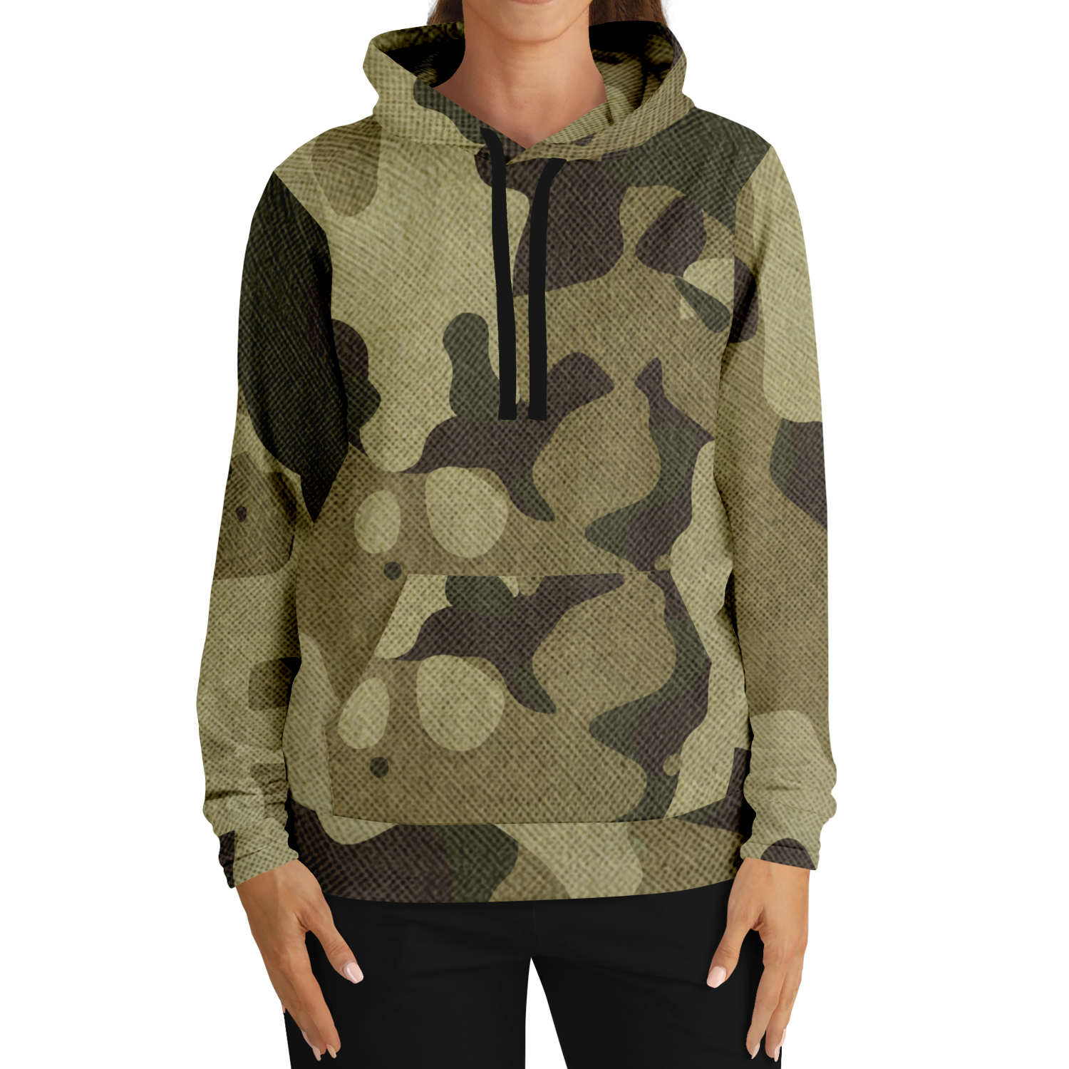 Camo Hoodie | Green Fabric Camouflage