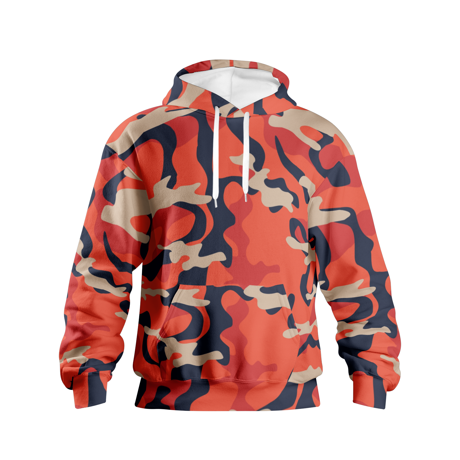 Pink Camo Hoodie | Mixed Tan and Blue Pullover