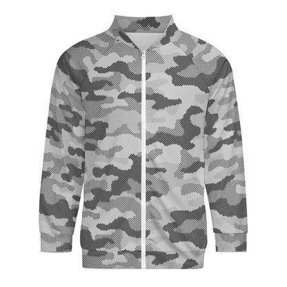 Camo Shirt | Raglan Zip-up | Digital Gray