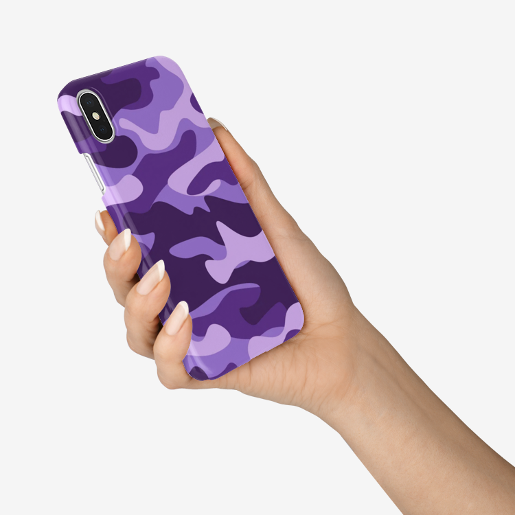 Camo Phone Case | iPhone | Purple & Blue Camouflage