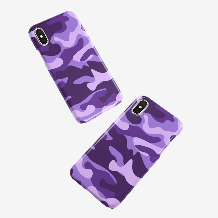 Camo Phone Case | iPhone | Purple & Blue Camouflage