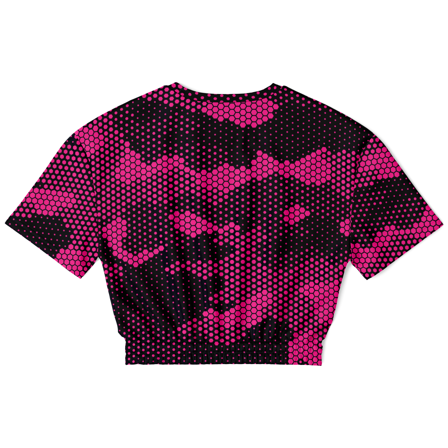 Camo Crop Top Sweatshirt | Pink Digital Dotted Hexagonal