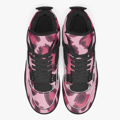 Leopard Jordans AJ4 | Pink, Cherry and Black Pattern