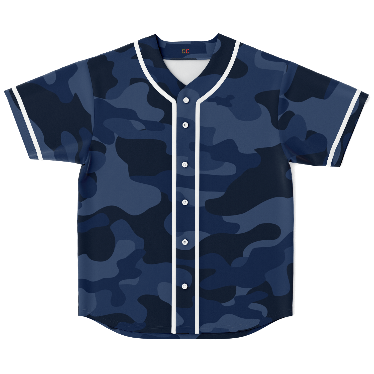 Camo Baseball Jersey | Deep Blue Camouflage