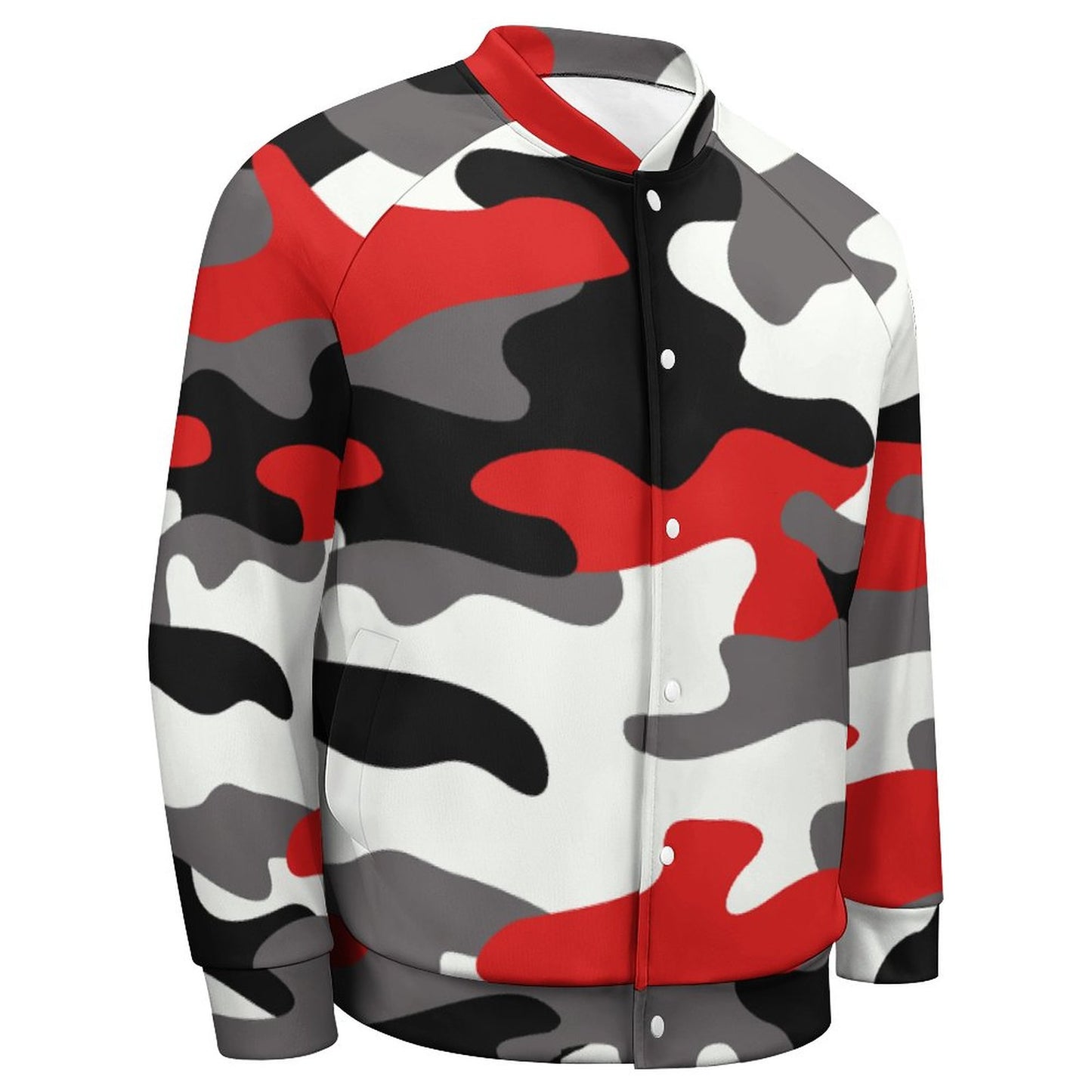 Men's Camo Jacket | Red, Black & White Camouflage