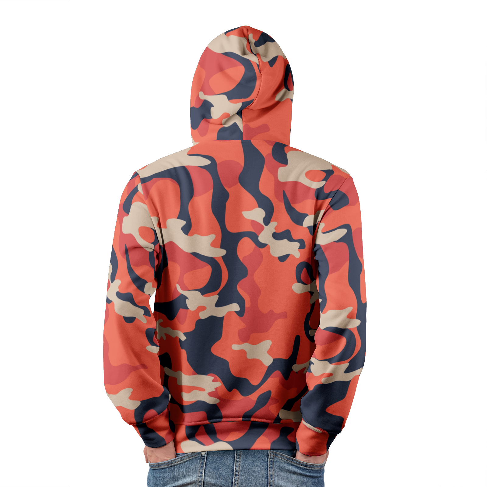 Pink Camo Hoodie | Mixed Tan and Blue Pullover