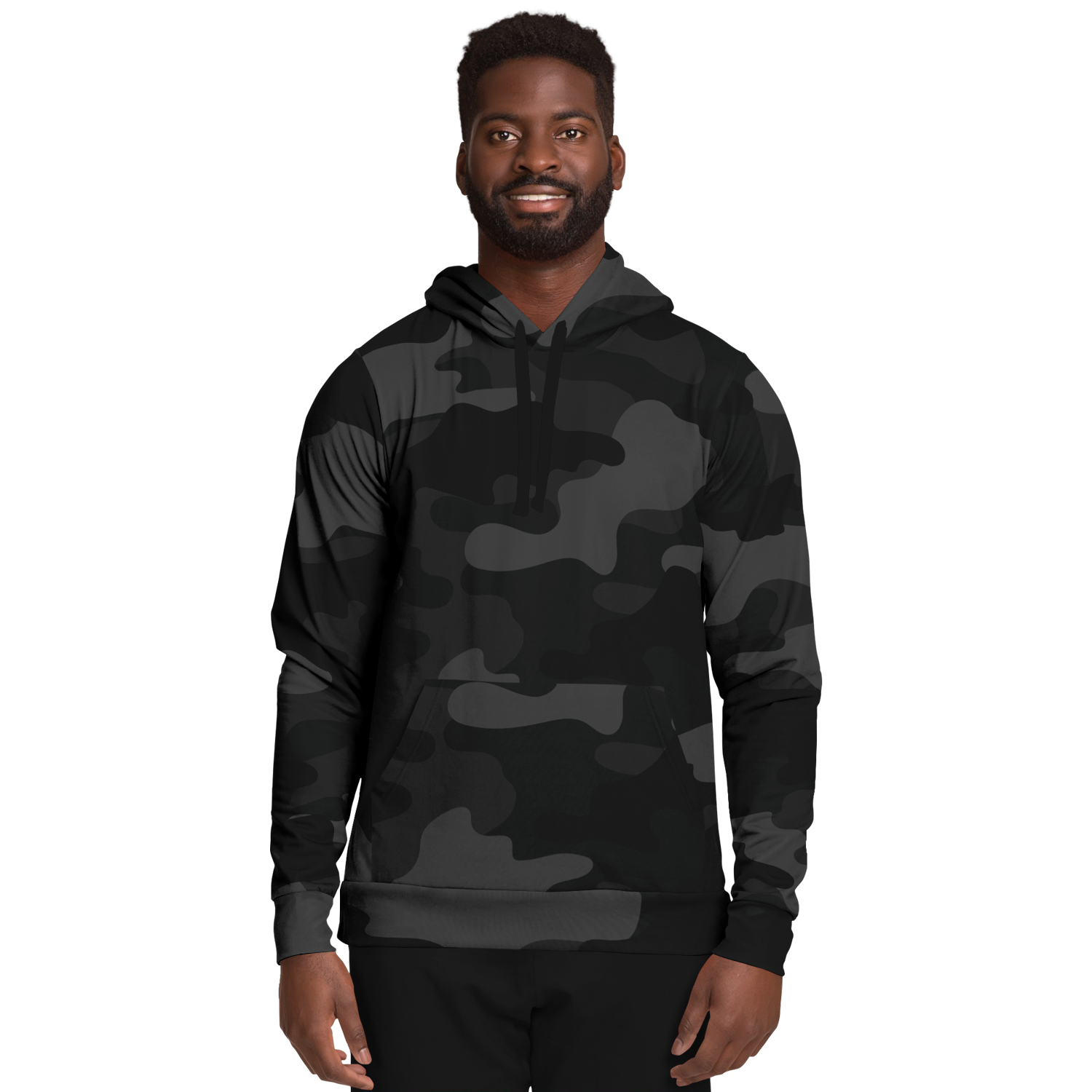 Camo Hoodie | Black Camouflage Pullover